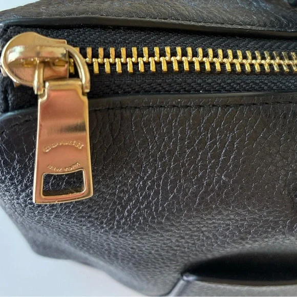 Coach Mini Emma Satchel in Black Refined Pebble Leather with Wallet - Picture 10 of 13